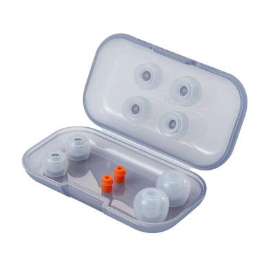 RADIUS HP-DME10 Deep Mount Eartips All Sizes Clear Superior Fit Enhanced Bass High Sound Isolation Case Silicone Adapter