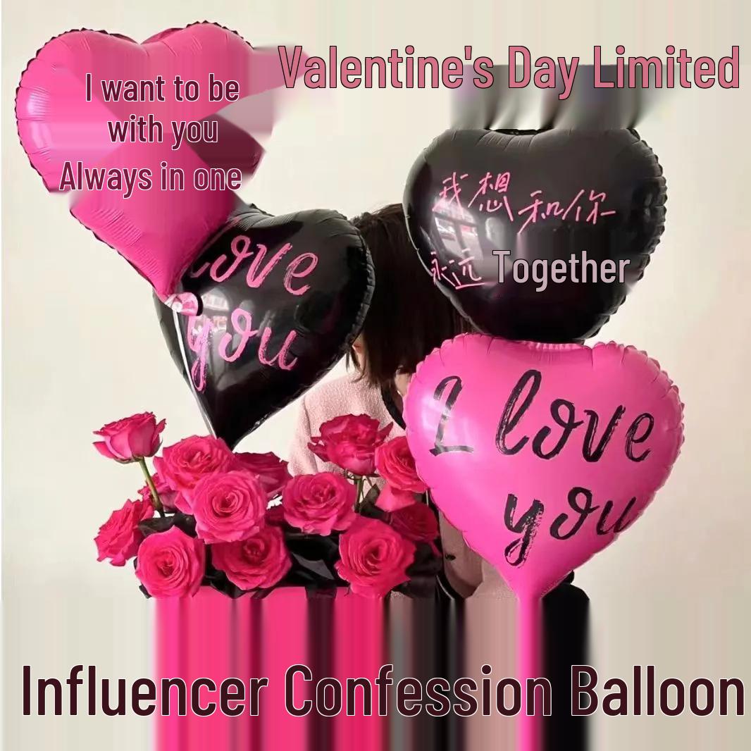 18-Inch Heart-Shaped Aluminum Foil Balloons for Valentine s Day, Weddings, and Birthdays.