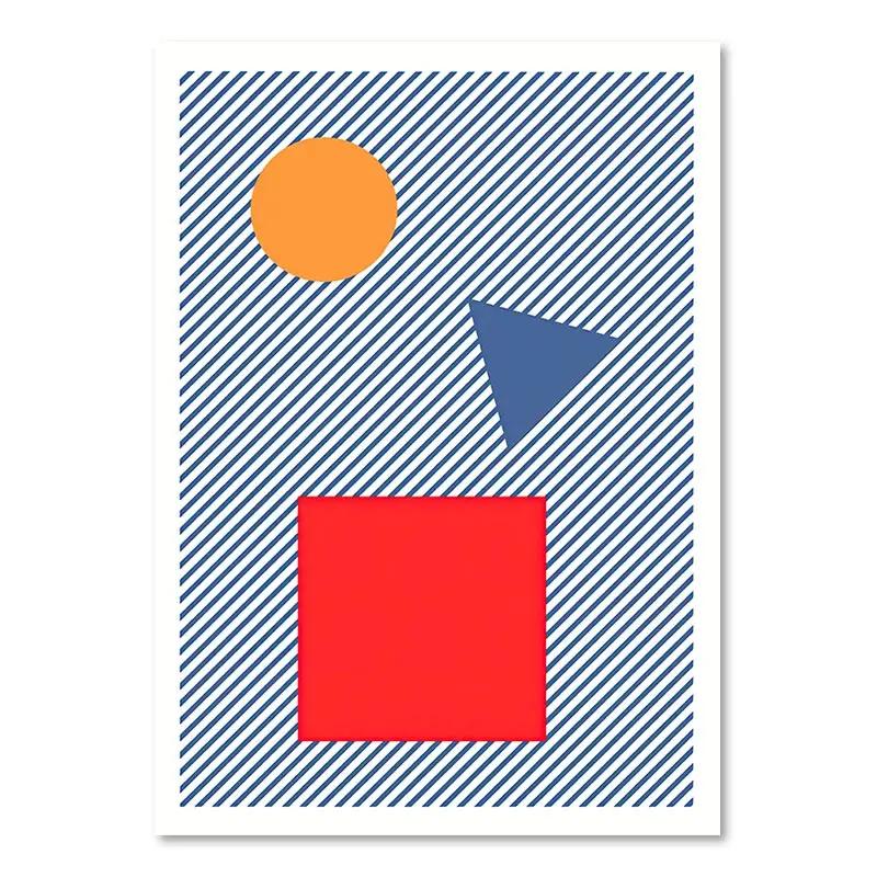 Bauhaus Illustration Lines Pattern Canvas Painting Modern Nordic Abstract Wall Art Posters and Prints Pictures Living Room Decor