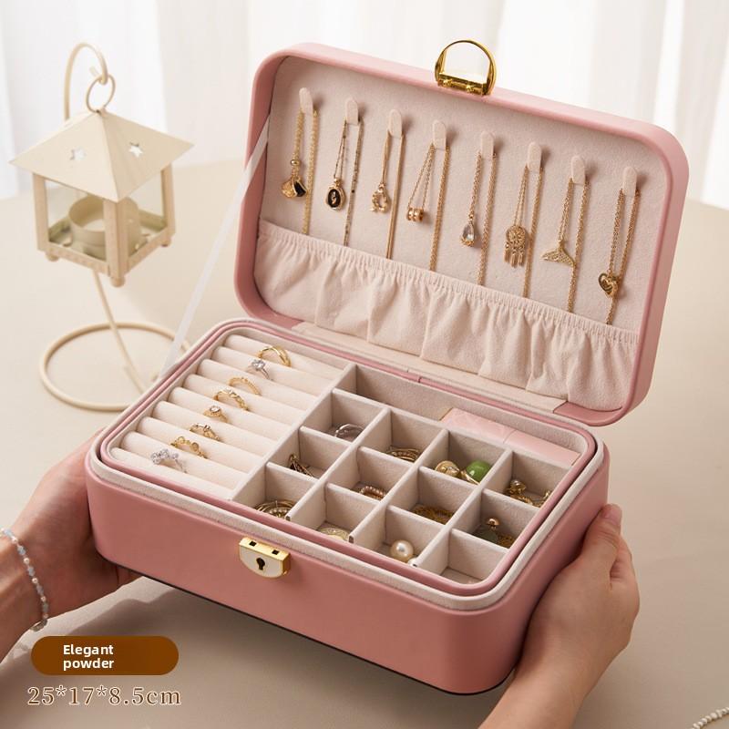 

Премиальная шкатулка для украшений Maillard с замком, двухслойная, деликатная, с защитой от окисления, для хранения украшений, ожерелий, колец 25*17*8.5cm