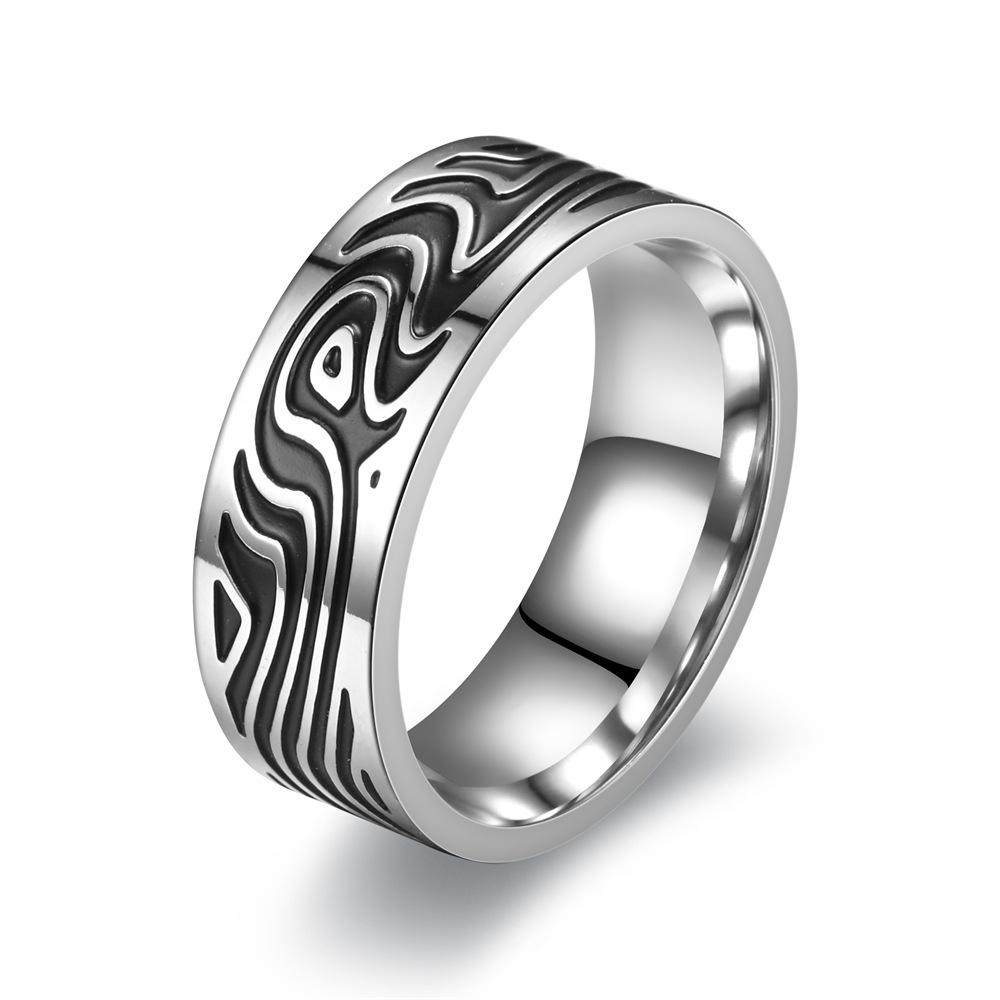 Men's Rotating Cross Titanium Steel Ring - European & American Style Stainless Steel Jewelry