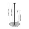 Kitchen Paper Towel Holder, Stainless Steel Vertical Roll Paper Holder, Plastic Wrap Storage Rack, Paper Organizer Shelf, Double-Rod Support Bar