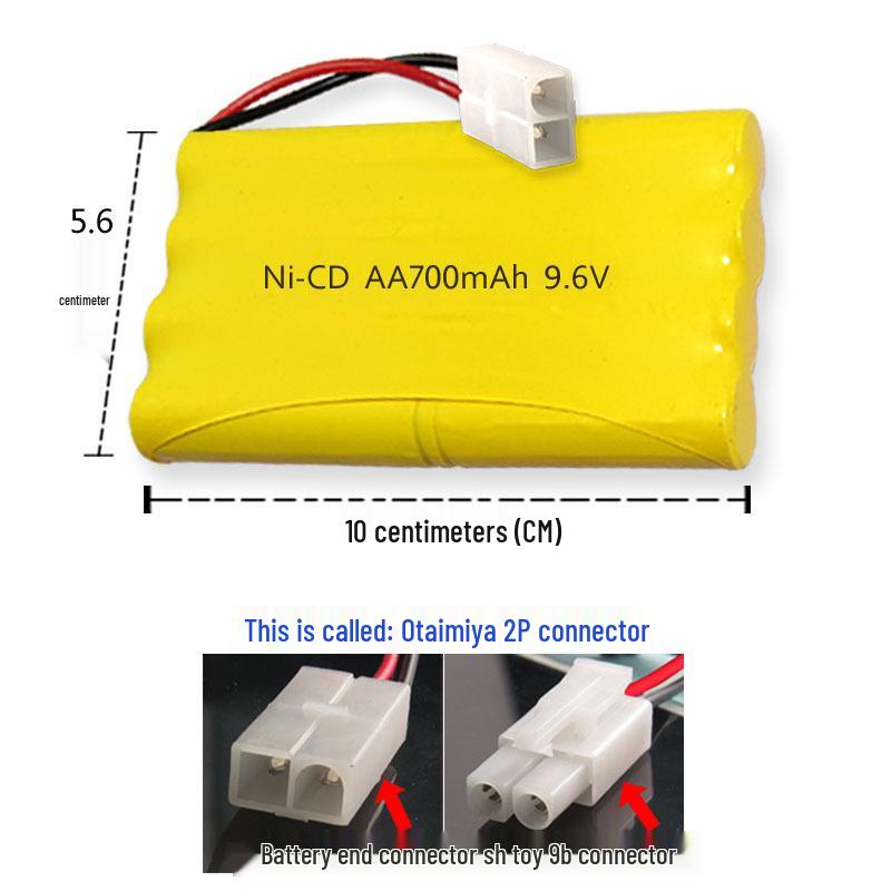 Rechargeable Battery Pack for Remote Control Toy Cars - 3.6V, 4.8V, 6V, 700mAh - Toy Accessories