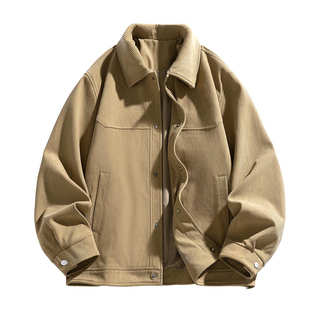 Spring Autumn Business Casual Jackets Men Solid Loose Turn Down Collar Fashion Outwear Coats Male High Quality Jacket Plus Size