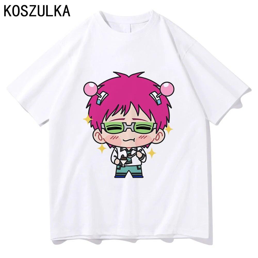 Hot Anime Saiki K T-shirt High Quality Cotton Tee Shirt Summer T Shirts Graphic Sudaderas Kusuo Unisex/women Hip Hop Sweatshirts Unisex