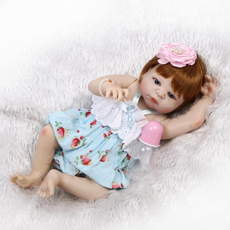Soft Silicone Simulation Reborn Baby Dolls Artificial Infant Companion Doll