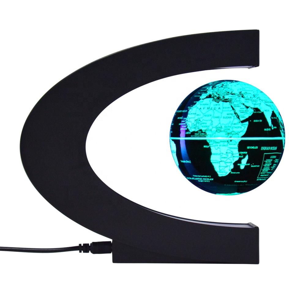 New Product Ideas Magnetic Levitation Floating Lamp World Map Globe Map With c Shape Base