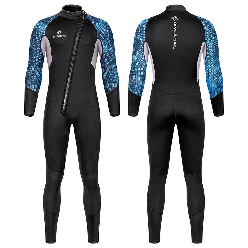 3MM One-piece Diving Suit Men's Long-sleeved Thick Warm Snorkeling Surfing Swimming Wet
