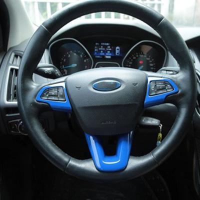 Üç stilleri ABS Boya Araba direksiyon Dekorasyon Trim Payetler Etiket Ford Focus 4 Için MK4 2014 2015 2016 2017