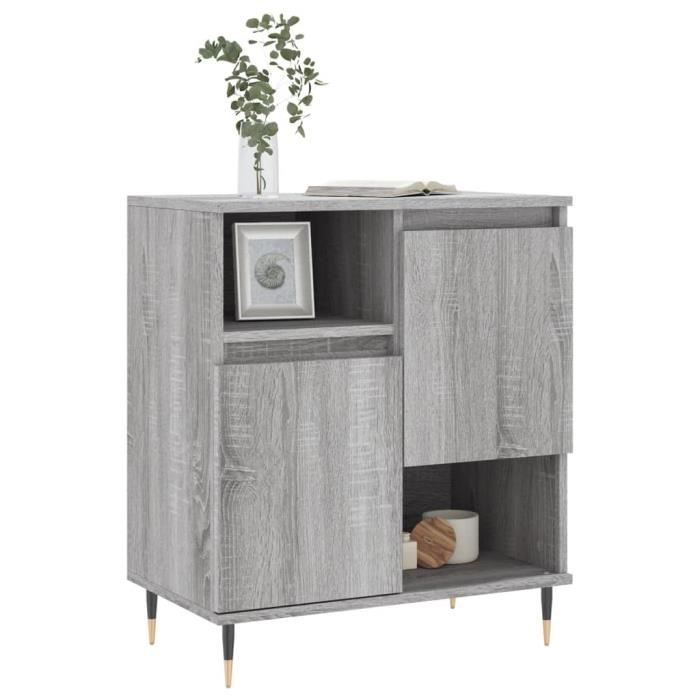 VidaXL Buffet Sonoma gris 60x35x70 cm Bois d'ingénierie 831186