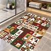 Tappeto da Pavimento a Tema Natalizio, Morbido Tappeto da Zona, Decorazione per la Casa Indoor di Natale per le Feste