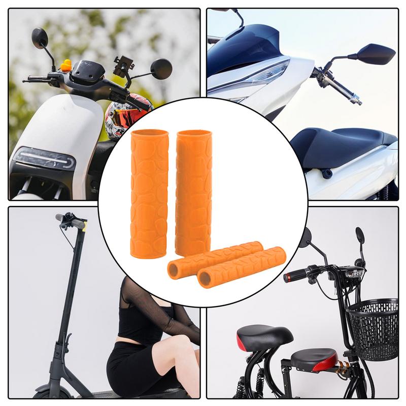 Handlebar Covers For Motorcycle Anti Slip Rubber Brake Lever Protection Cover Shock-Absorbing Easy To Install Handlebar Cover