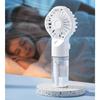 Handventilator mit Sprühfunktion, Tragbarer Mini-Wasserlüfter, 4 einstellbare Geschwindigkeiten, Sichtbarer Wassertank(Weiß)