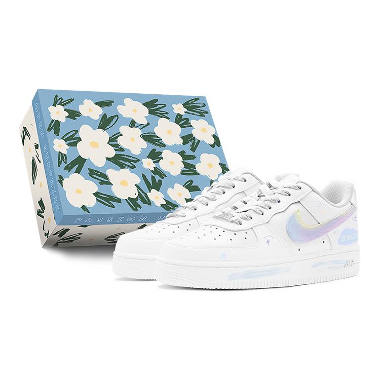 

Nike Air Force 1 Slip Resistant Slip Resistant Low top Skateboard Shoes GS Blue White DH2920-111(TeamS-S-BOX) 38