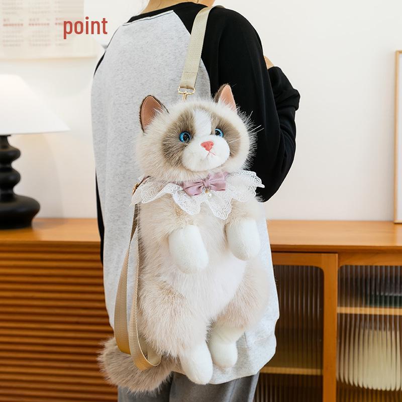 Adorable Plush Cat Backpack Toy for Girls - Perfect Gift 50cm