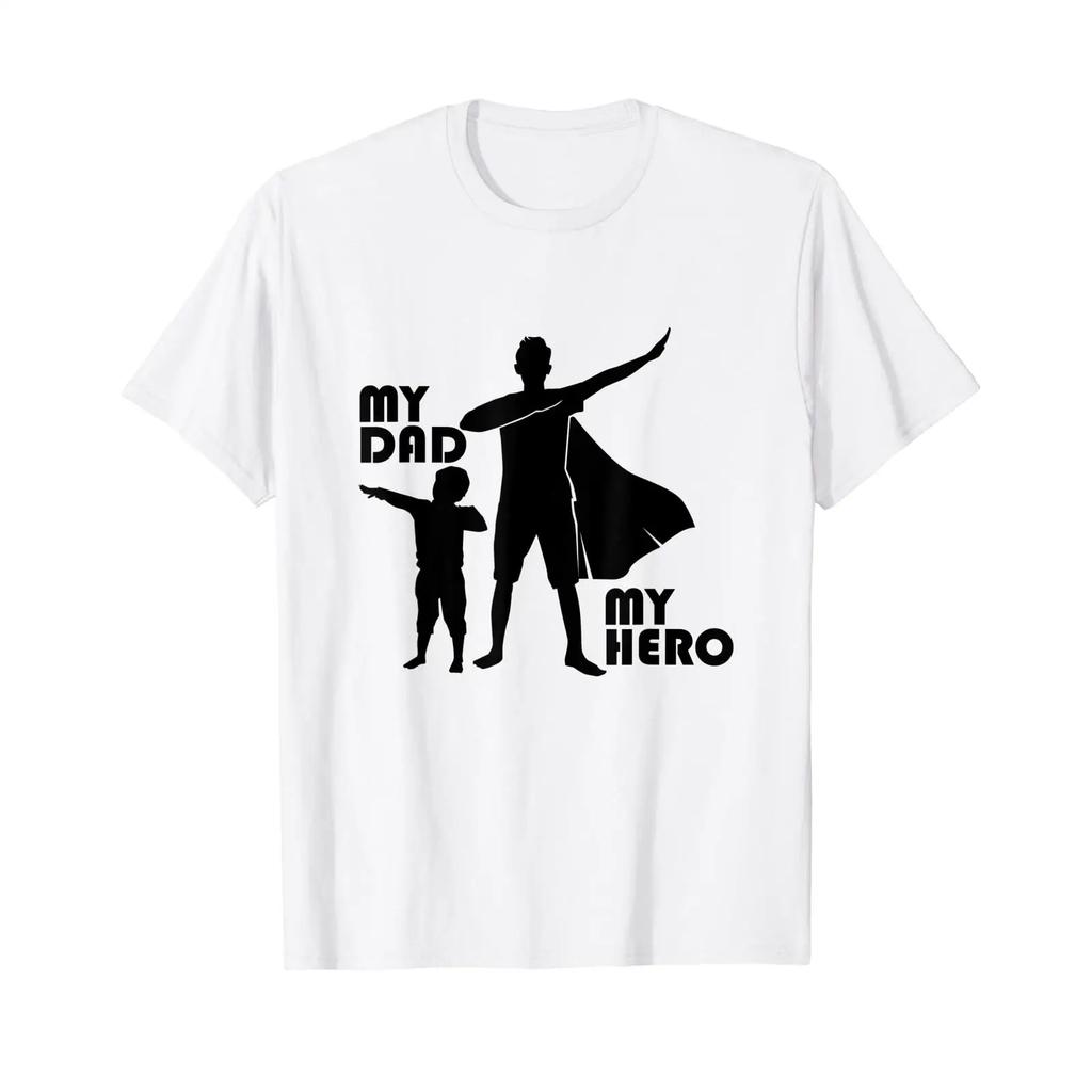 Enjoy My Dad Hero Super Illustration Designs T Shirt Vintage Washed Comfortable Graphic Streetwear Stylish Versatile Stretched