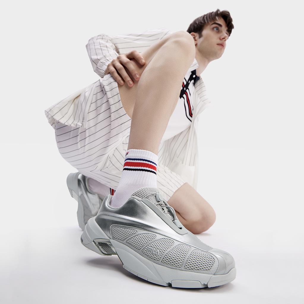 Fila Replica Ferrari Avant-Garde Trendy Low-Top Casual Shoes Men Sneaker Silver F12M431116FSI