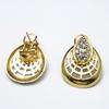 Gold-Plated Jewelry Set: Classic European & American Necklace, Earrings, Bracelet, Ring (Four-Piece)