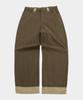 SOMEPLACE MAN Basic Color Block Rolled-Up Pocket Detail Oversized Wide Fit Cotton Pants_2 Colors