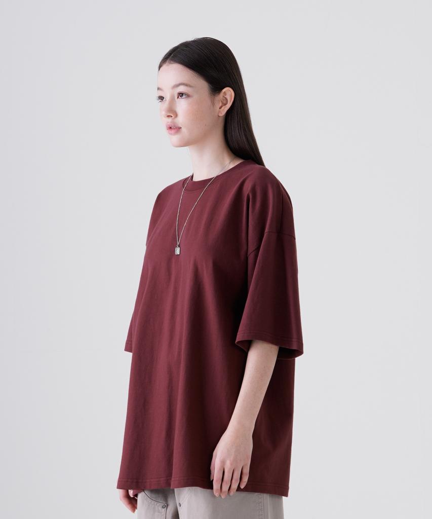 EZKATON Dreaming Short Sleeve T-Shirt Burgundy Kmst6777