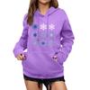 Women's Winter Christmas Printed Pullover Hooded Sweatshirt Fleece Long Sleeve Sweatshirt
