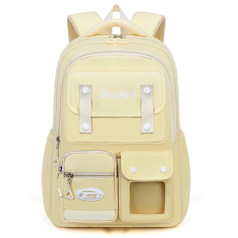 College Style Schoolbag Female Primary School Students Large Capacity Junior High School Students Travel Bag Lightweight Student Bag Large Capacity