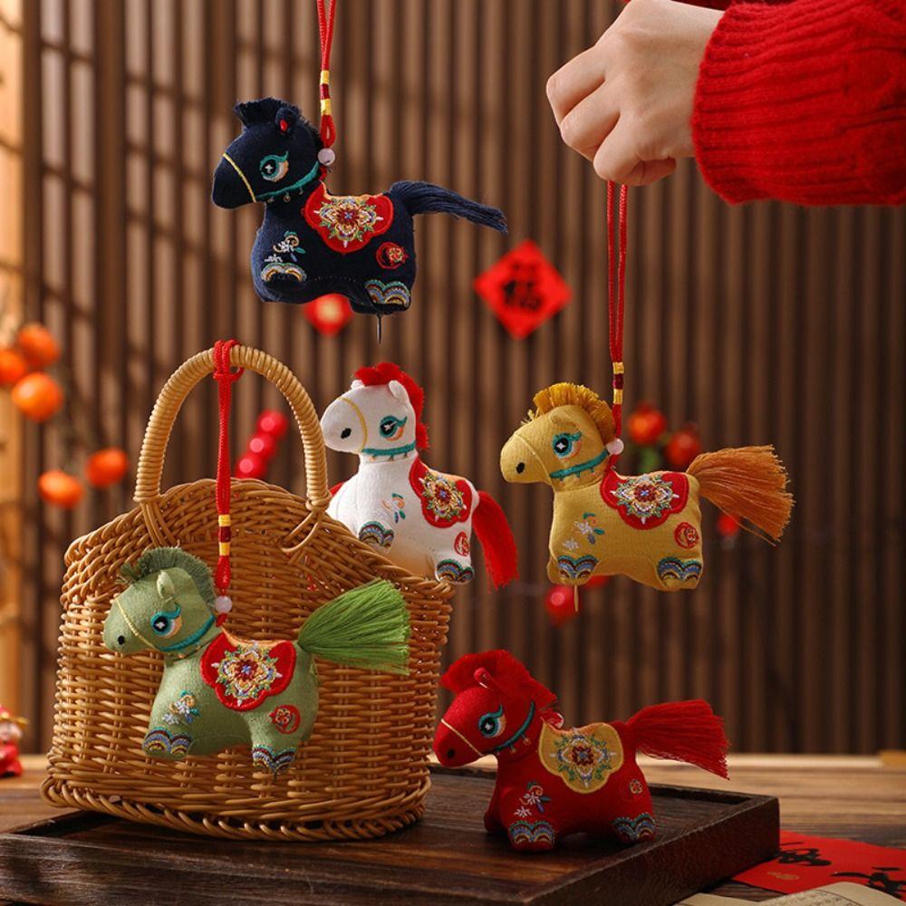 Embroidered Embroidery Mascot Pony Pendant Horse Doll Bag Horse Hanging Decoration  Kids