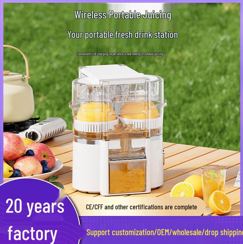 Multi-Functional Electric Juicer with Pulp Separation - Double-Head Household Orange and Fruit Press