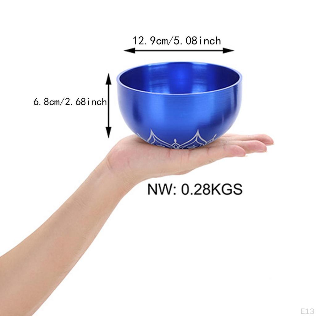Sing Bowl Set Meditation Gong Instrument Creative Relaxing Decor Crafting with Mallet Ornament for