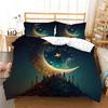 3D Printing Ramadan Bedding Set Moon Theme Duvet Cover Single/double Bed Teens Adults Cover Gift