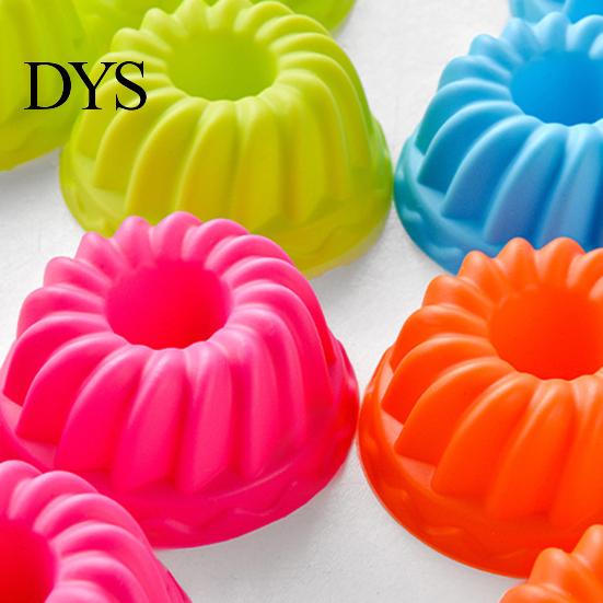 Muffin Mold 12Pcs/Set Cake Non-stick Food Grade Easy Release DIY Mould Reusable Bakeware Jelly Doughnut Silicone Kitchen Supplies