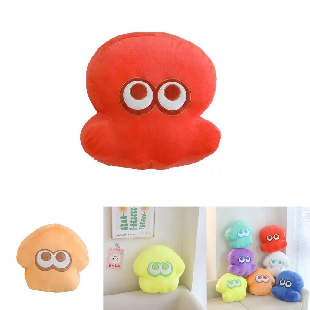 Splatoon Krake Plüschkissen für Kinder Orange Blau Gelb Weiß Lila Rot Dunkelblau