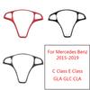Car Accessories Steering Wheel Frame Cover Trim For Mercedes Benz A B C E GLC GLA CLA Class W176 W246 W205 W213 X253 X156 C117