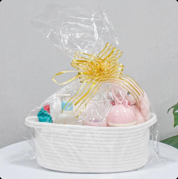 Cotton Rope Woven Storage Basket for Snacks, Tea & Keys