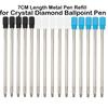 5/10/20/50 PCS 7cm Length Metal Pen Refill for Crystal Diamond Ballpoint Pen Cartridge Core Stationery Office School Supplies