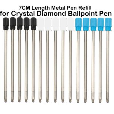 5/10/20/50 PCS 7cm Length Metal Pen Refill for Crystal Diamond Ballpoint Pen Cartridge Core Stationery Office School Supplies