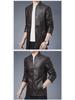Men's Korean Style PU Leather Stand Collar Jacket - Autumn/Winter Fashion Motorcycle Jacket