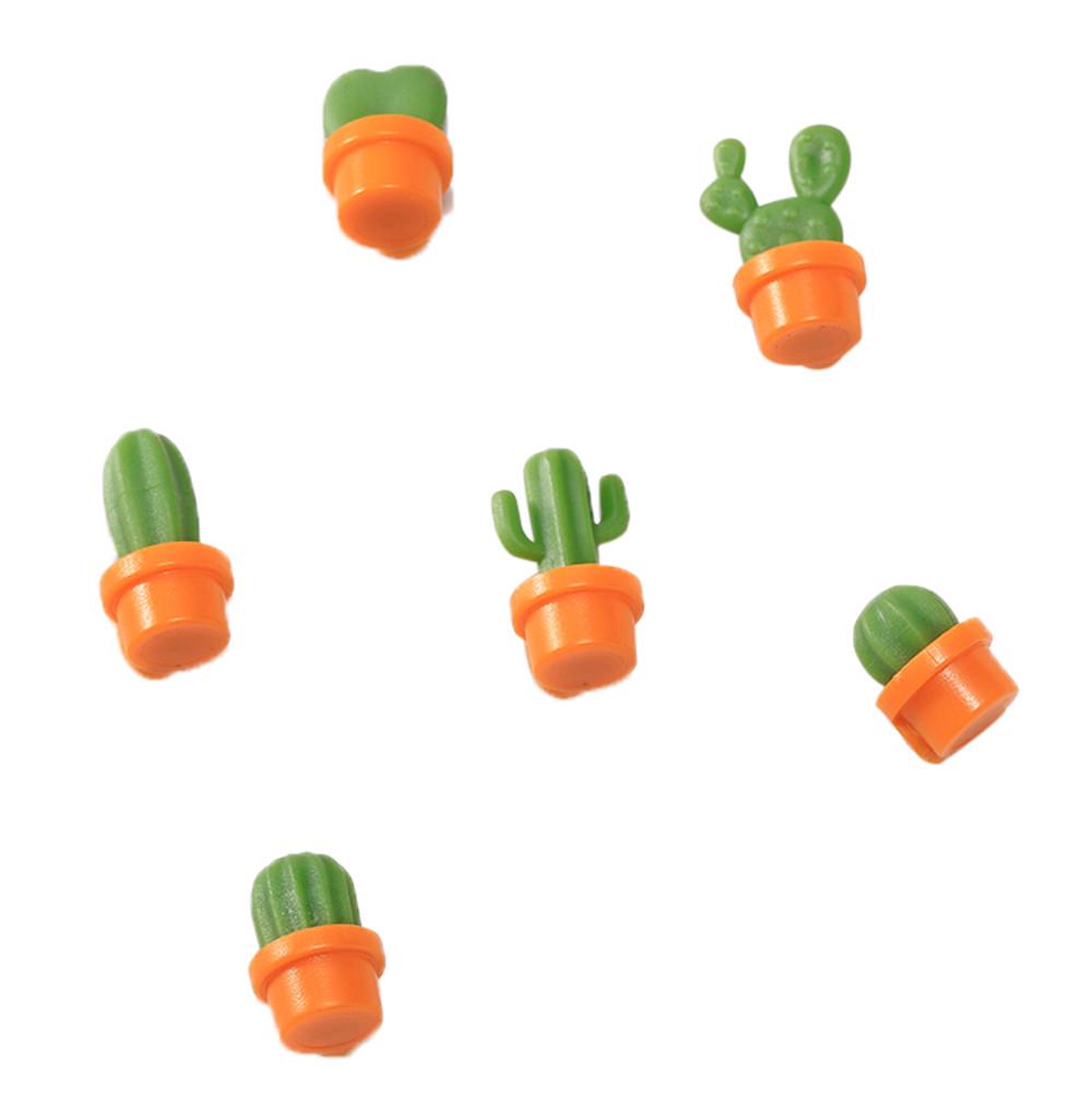US 6pcs Set Fridge Magnets Succulent Cactus Plant Magnet Button Sticker Decor LO