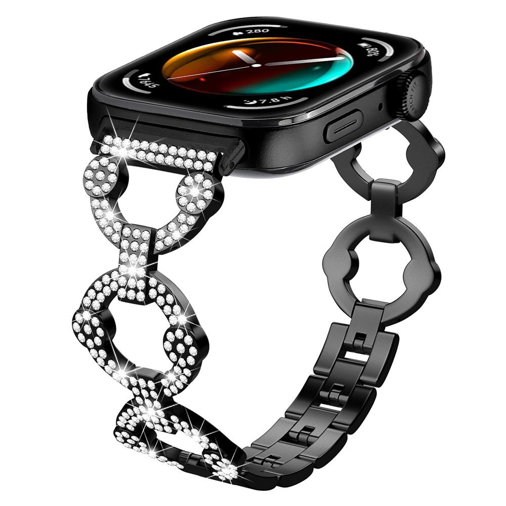 

For Huawei Watch Fit 3 Metal Watch Band Shiny Rhinestone Strap Bracelet Silver