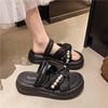 Fashion Slippers Women Summer Shoes Shale Female Beach Pantofle Slides Platform Rubber Sabot 2025 Soft Shoes Slippers Soft Platform Slid