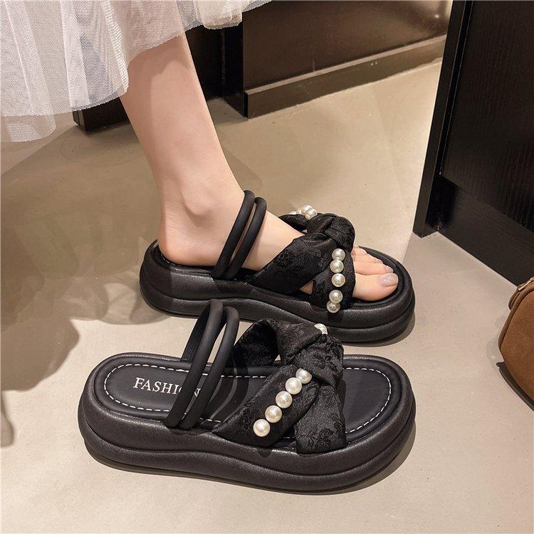 Fashion Slippers Women Summer Shoes Shale Female Beach Pantofle Slides Platform Rubber Sabot 2025 Soft Shoes Slippers Soft Platform Slid