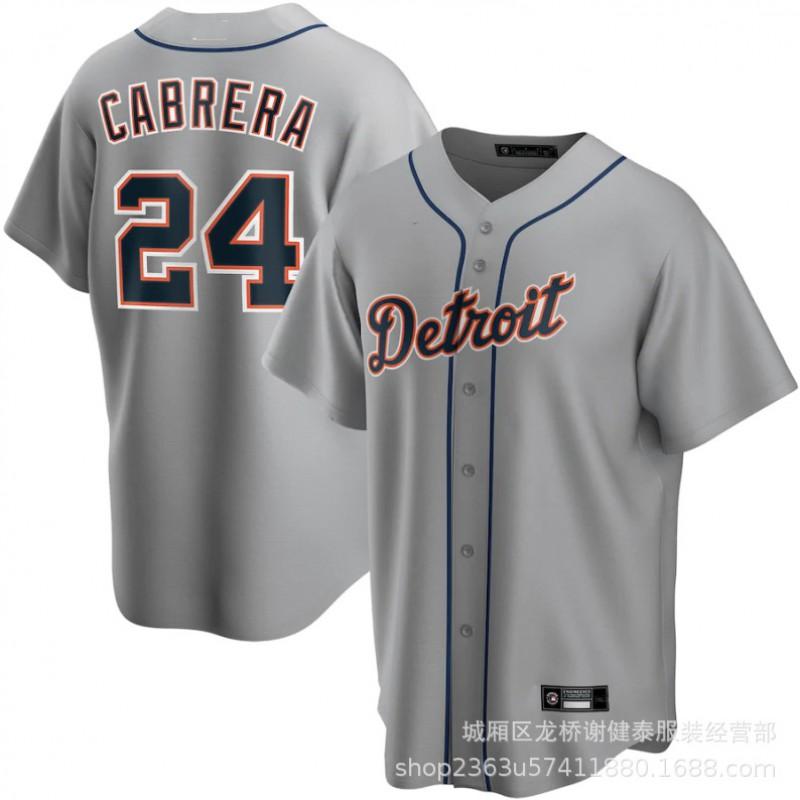 Detroit Tigers MLB Baseball Jersey Gibson Cabrera Baez Embroidered Sports
