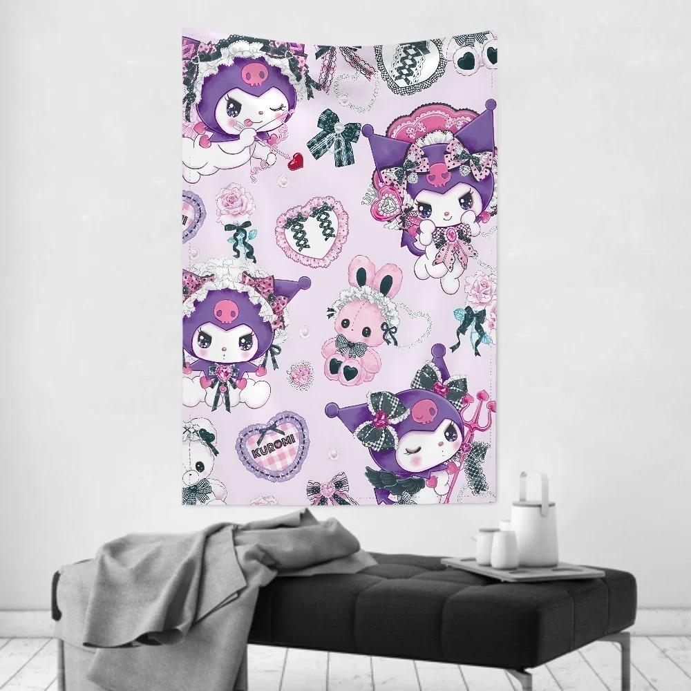 Sanrio Cartoon Tapestry Room Decoration Wallpaper Party Hanging Background Room Decoration Baby Room