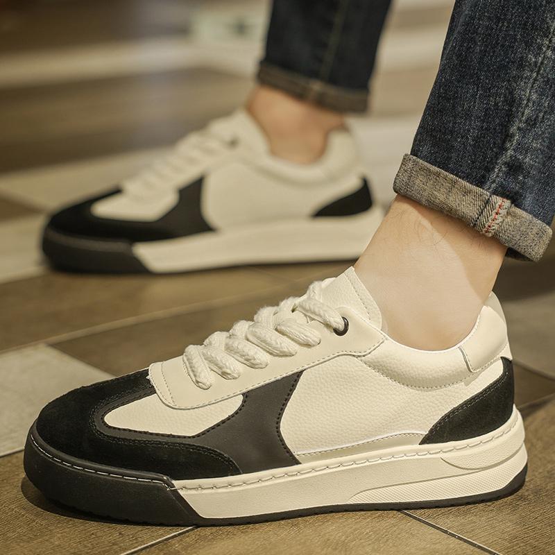 Fashion Four season men's board shoes rendy and versatile minimalist style Outdoor street Quality Daily Youth Casual Leather Shoes Hot