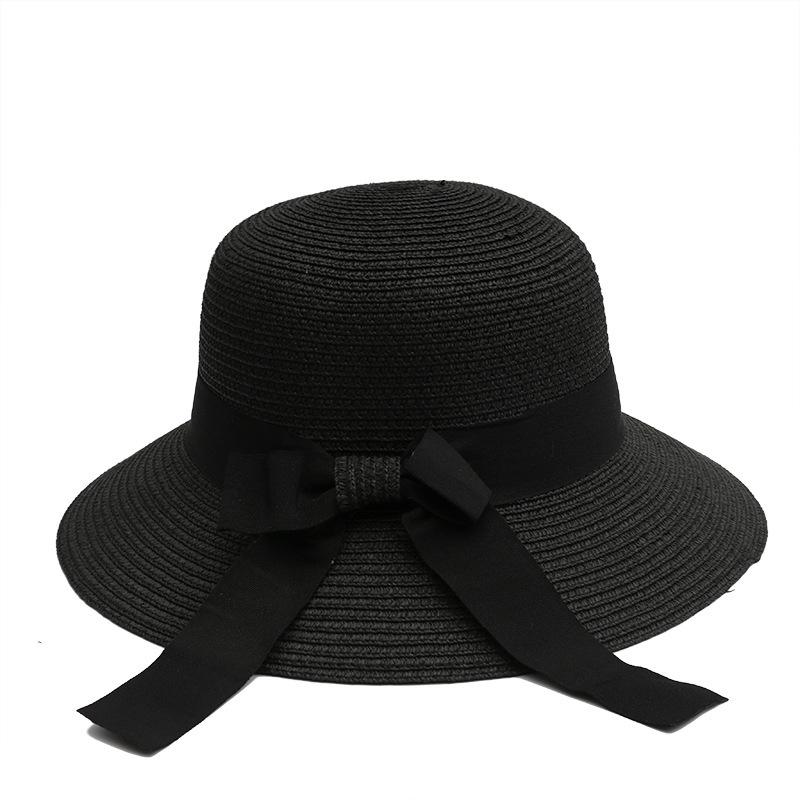Summer Outdoor Empty Top Hat Solid Color Sun Hat Straw Beach Sun Hat Men
