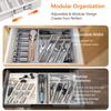 Silverware Silverware Tray for Kitchen Plastic Flatware Tableware Silverware Drawer Organizer Utensil Organizer with Li&Zhao Organizer, Drawer,