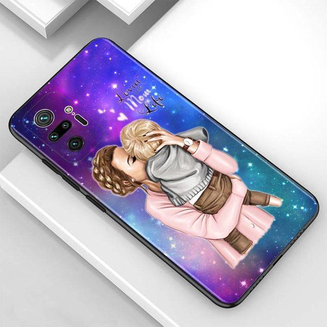 Etui na Redmi Note 10 Pro Max 9 9t 9s 8 8t 7 etui Tpu Fundas na Redmi K40 Pro Plus 9 9a 9c Shell mama dziewczyna dziecko