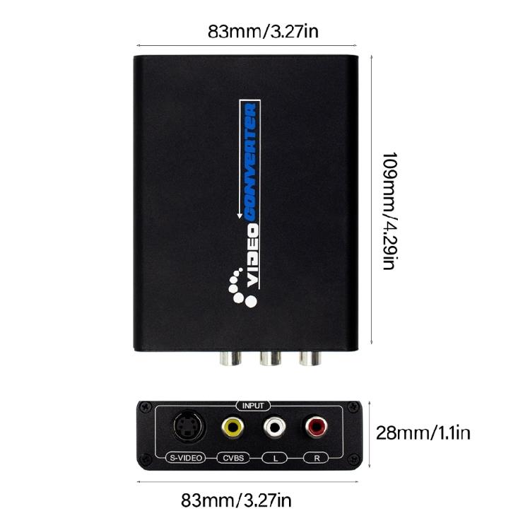 HDTV to 3.5mm Switcher Adaptor AV S-Video Switcher Transmiter Signal Optimization Technology Converters for Gaming Console