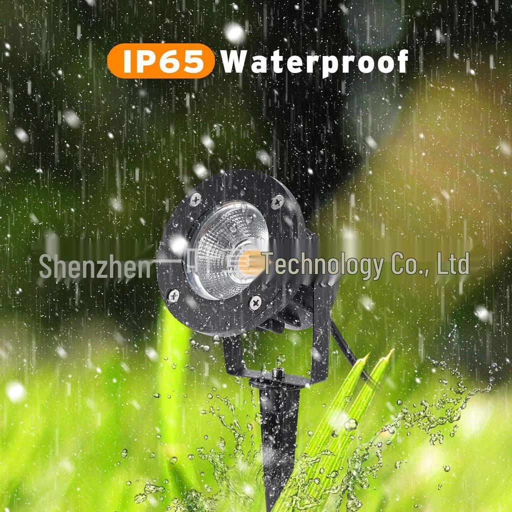 20W Waterproof LED Landscape Path Spotlight with Ground Plug for Garden and Courtyard