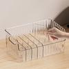 Clear Plastic Seasoning Storage Box with Adjustable Divider Transparent Divided Cosmetic Food Storage Box Detachable Spice Rack
